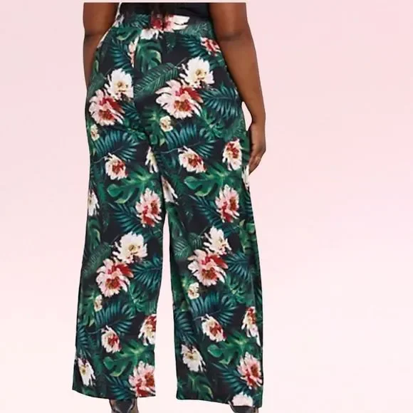 Fashion to Figure x Sarah Rae Vargas Printed Flowy Pant Size 2X - Picture 3 of 10